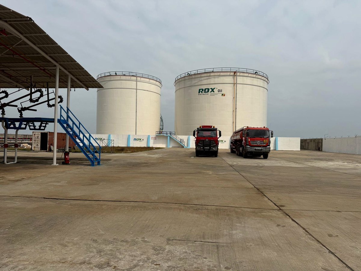 Rox Oil tank farm and delivery trucks