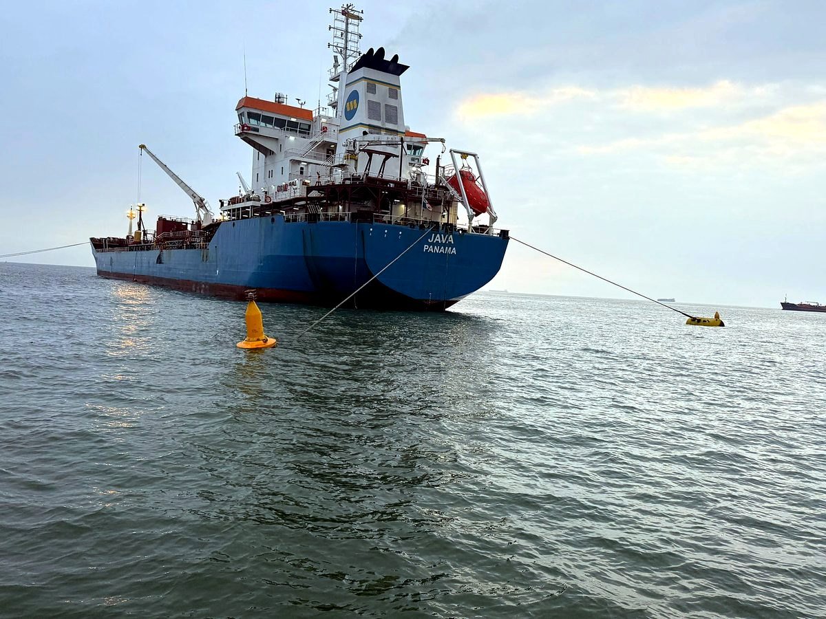 Product tanker at sea